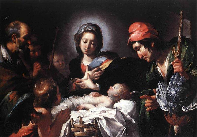 Bernardo Strozzi The Adoration of the Shepherds Norge oil painting art